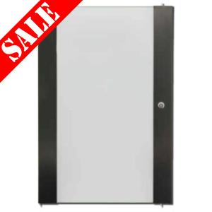 Lockable Toughened Glass Rack Door, 6U