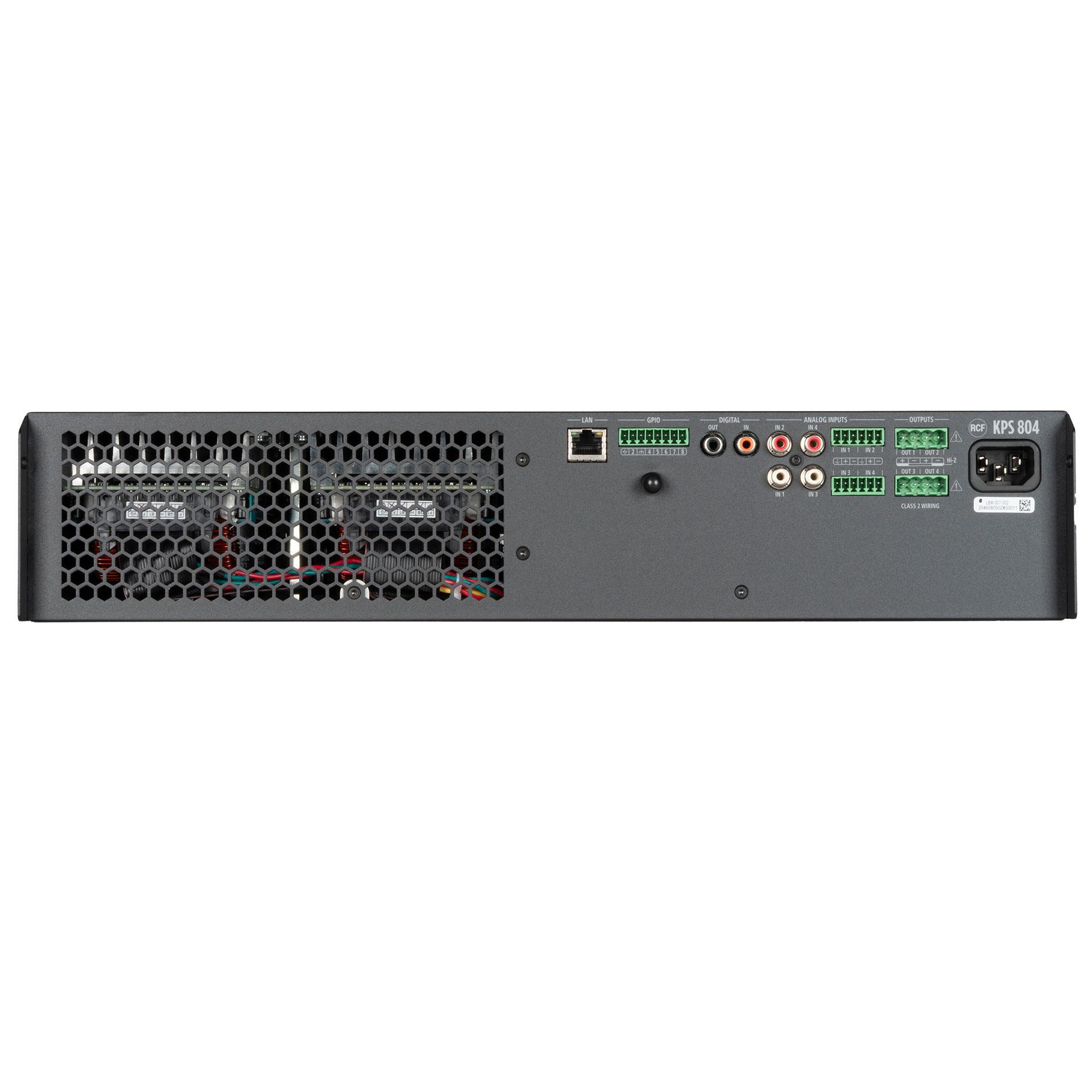 RCF KPS 804, 4-Channel Power Amplifier, Rear