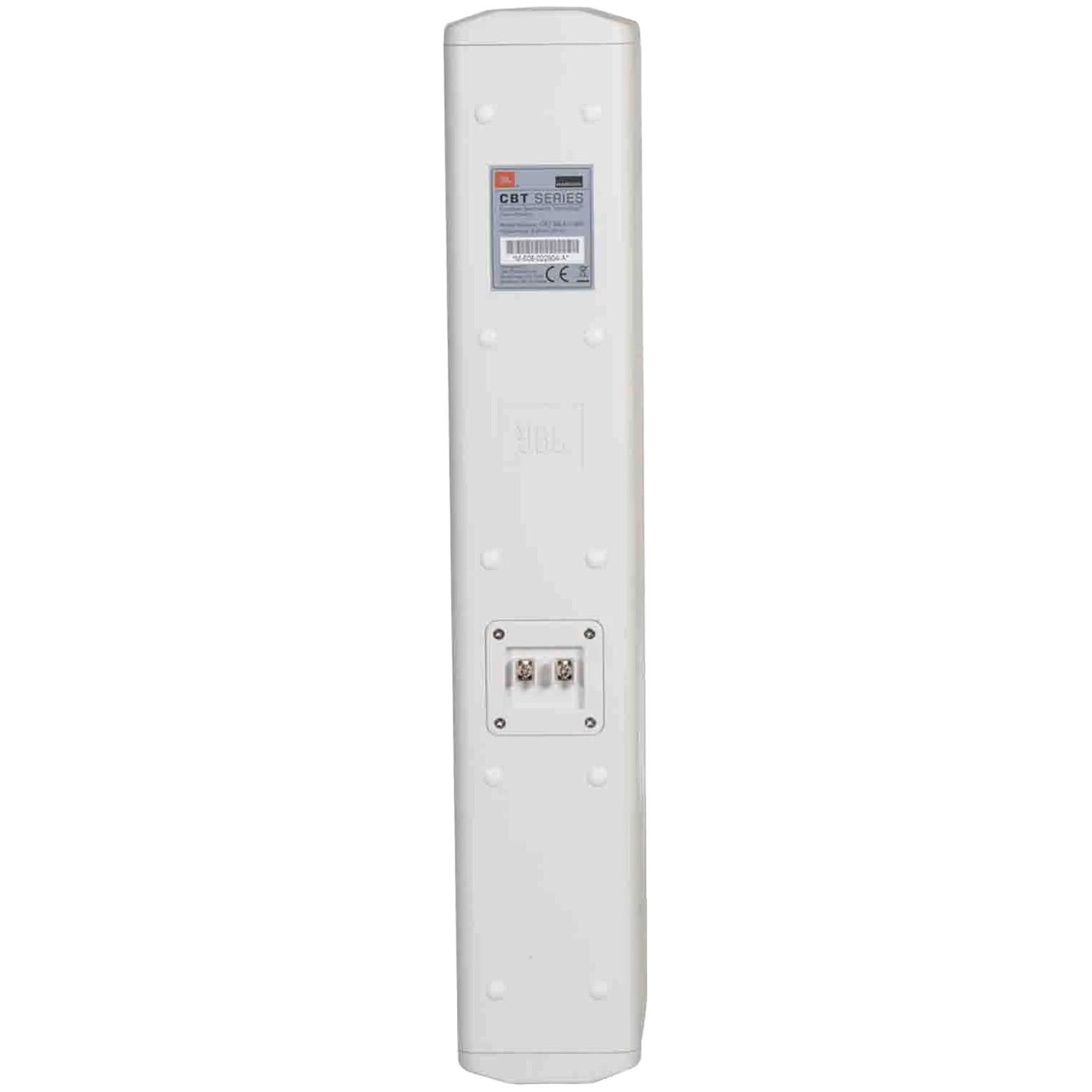 JBL CBT 50LA-LS-WH Line Array Column Loudspeaker, White, Rear Panel.