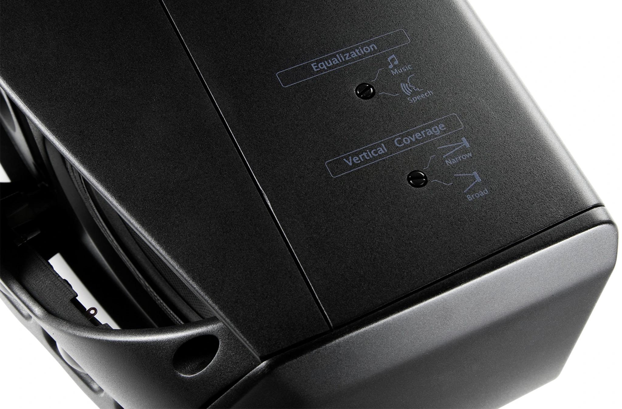JBL CBT 70J-1 Line Array Column Loudspeaker, Black. Switch Panel Close-Up.