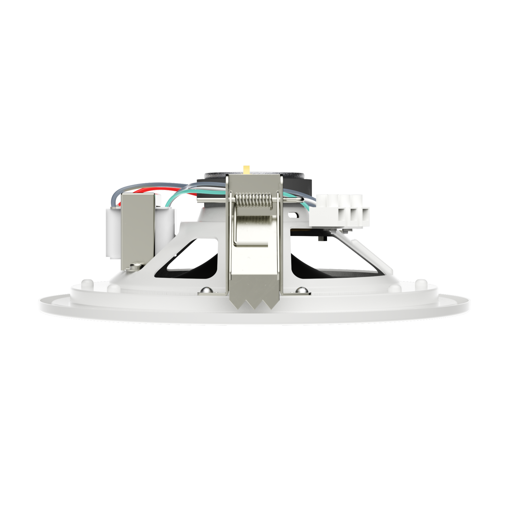 Bosch LCE-06MW Ceiling Loudspeaker, Showing Spring Clip Mounting.